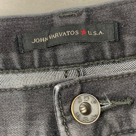 John Varvatos USA Bowery Jeans Mens 33 Black Slim Straight Stretch Meas: 34x32 - Picture 5 of 16